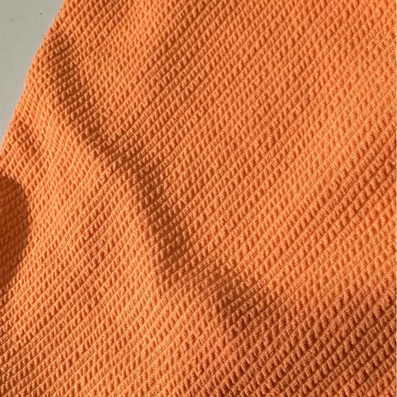 NWT Jonathan Simkhai Umi Textured One Shoulder Bikini Top & Bottom Set Orange XS - Picture 9 of 11